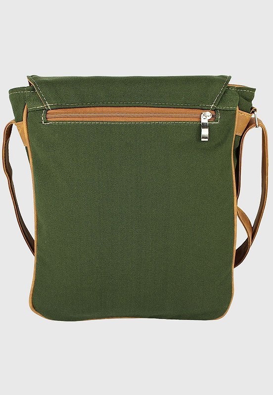 Bolsa Lennas Transversal de Lona Verde L068 Verde 4