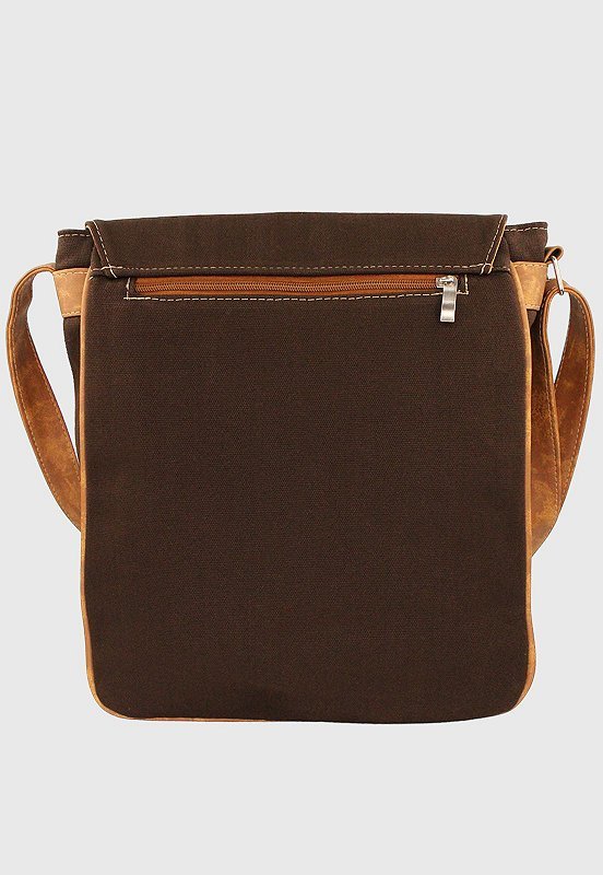 Lennas Bolsa Transversal de Lona Cafe L068 Marrom 4