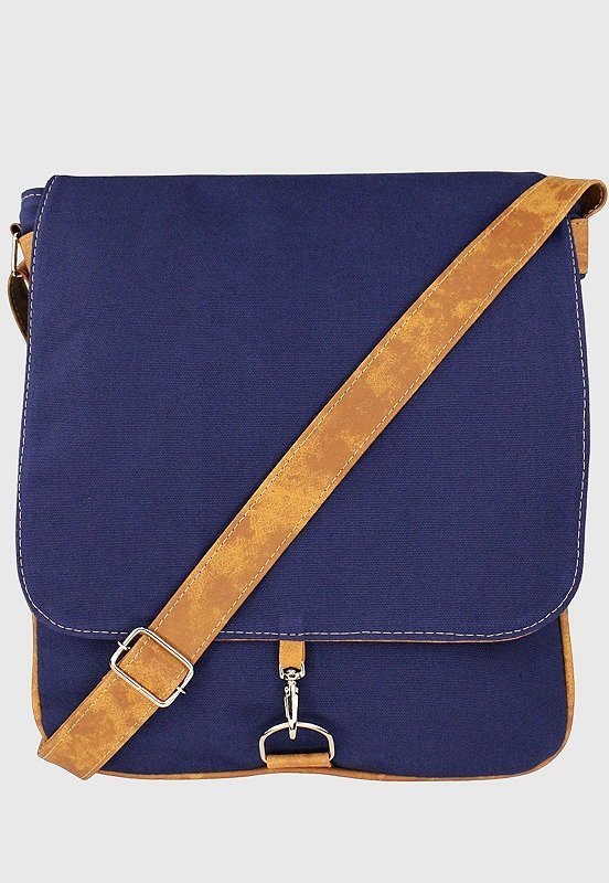 Bolsa Lennas Transversal de Lona Azul L068 Azul 1