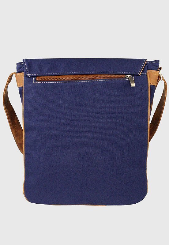Bolsa Lennas Transversal de Lona Azul L068 Azul 4