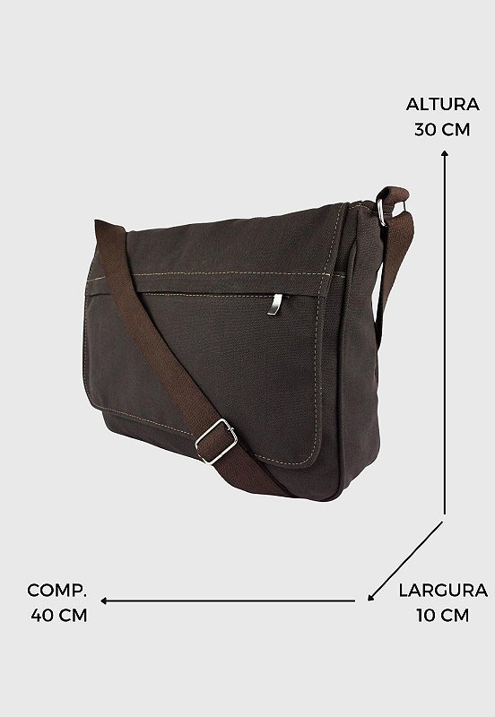 Lennas Pasta Carteiro de Lona Classic Marrom L082 Marrom 2