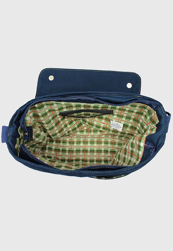 Lennas Pasta Carteiro de Lona Classic Azul L082 Azul 5