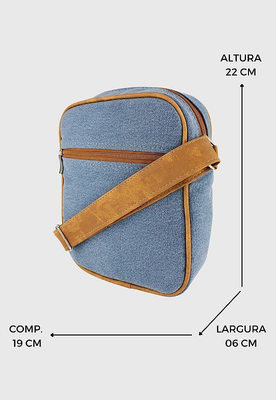 Lennas Shoulder Bag Bolsa Transversal Jeans Delave Pequena L084 Azul 2
