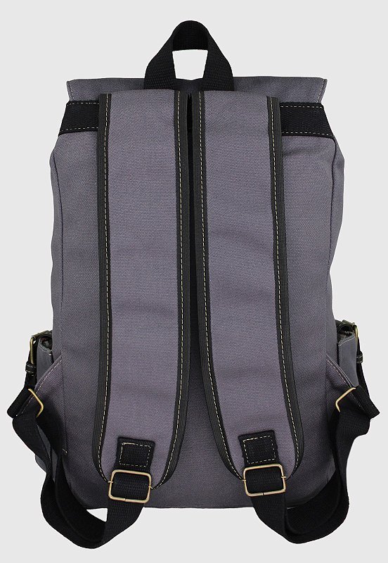 Lennas Mochila Vintage de Lona Tamanho Grande Cinza L085 Cinza 4