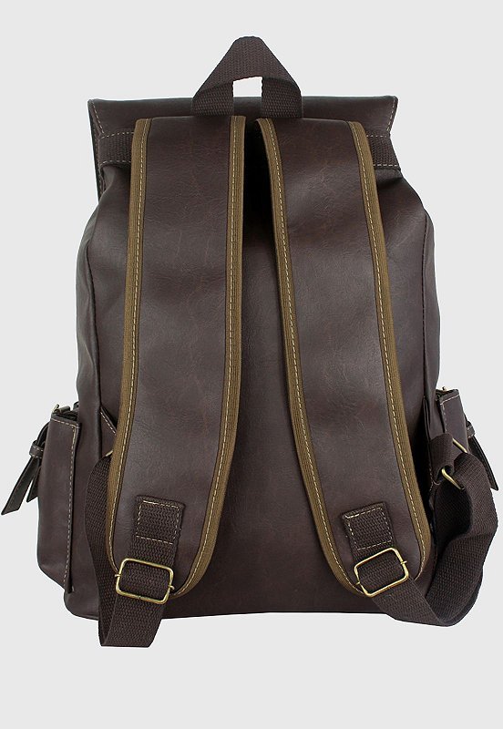 Lennas Mochila Executiva Vintage Tamanho Grande Comporta Notebook Marrom 085 Marrom 3