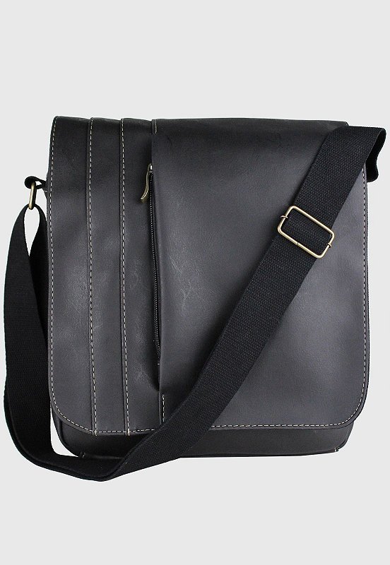 Lennas Bolsa Transversal Tiracolo Material Sintetico Preta L096 Preto 2