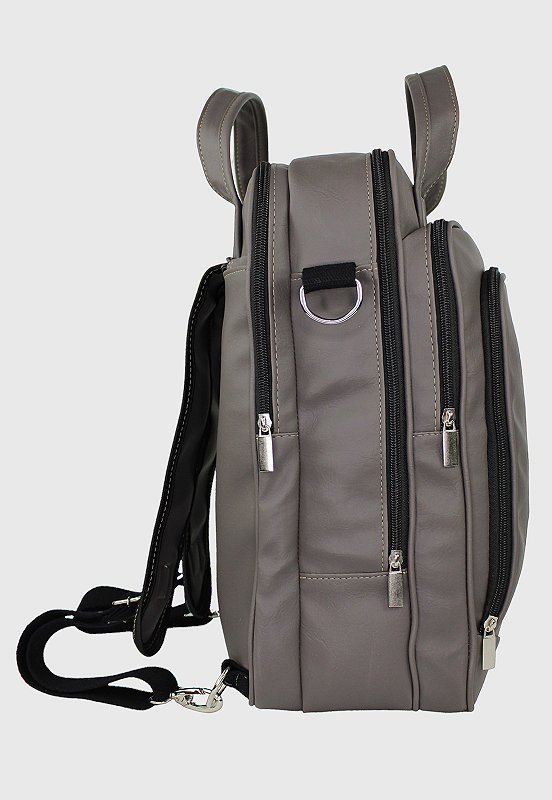 Lennas Bolsa Mochila Pasta Transversal Material Sintetico Cinza A001 Cinza 3