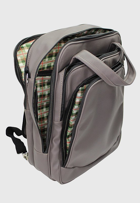 Lennas Bolsa Mochila Pasta Transversal Material Sintetico Cinza A001 Cinza 6