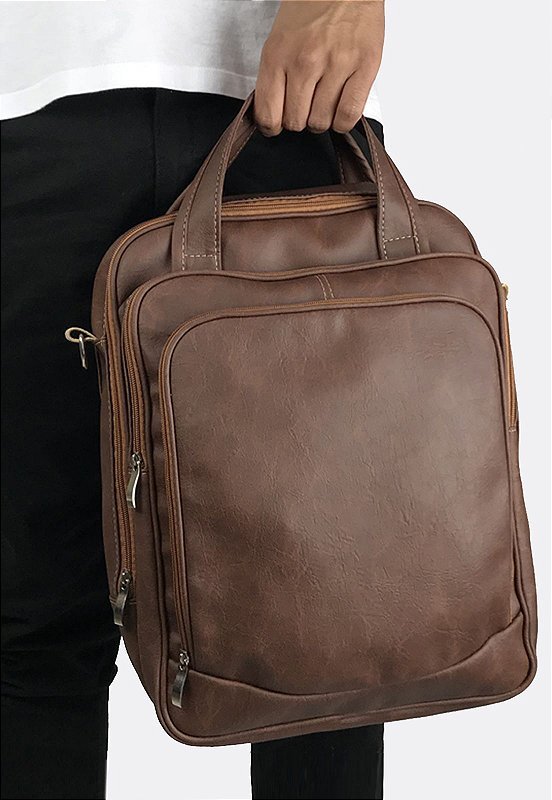 Lennas Bolsa Mochila Pasta Transversal Material Sintetico Caramelo A001 Marrom 2