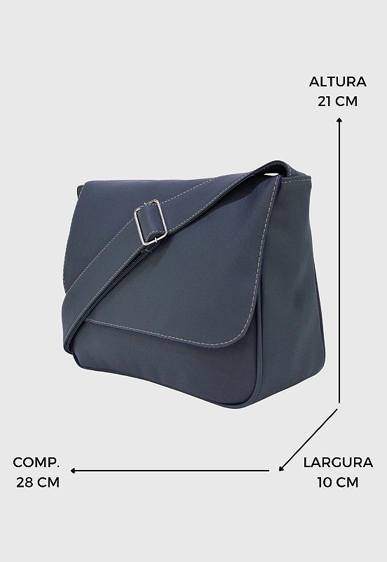 Lennas Pasta Mini Carteiro Bolsa Transversal Azul A004  Azul 2