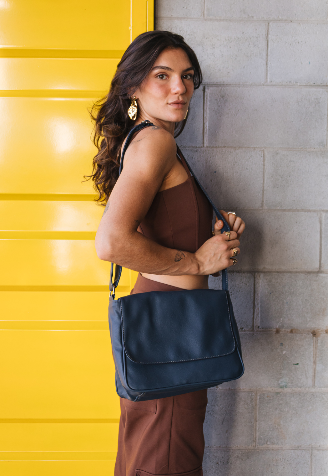 Lennas Pasta Mini Carteiro Bolsa Transversal Azul A004  Azul 6