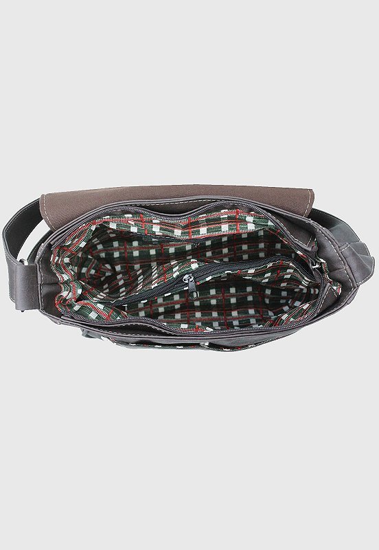 Lennas Pasta Mini Carteiro Bolsa Transversal Marrom A004 Marrom 5