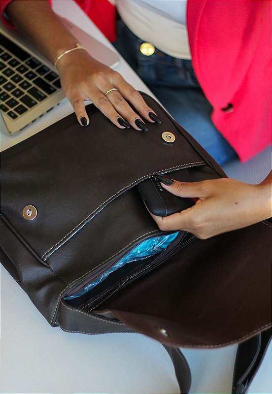 Lennas Pasta Mini Carteiro Bolsa Transversal Marrom A004 Marrom 7