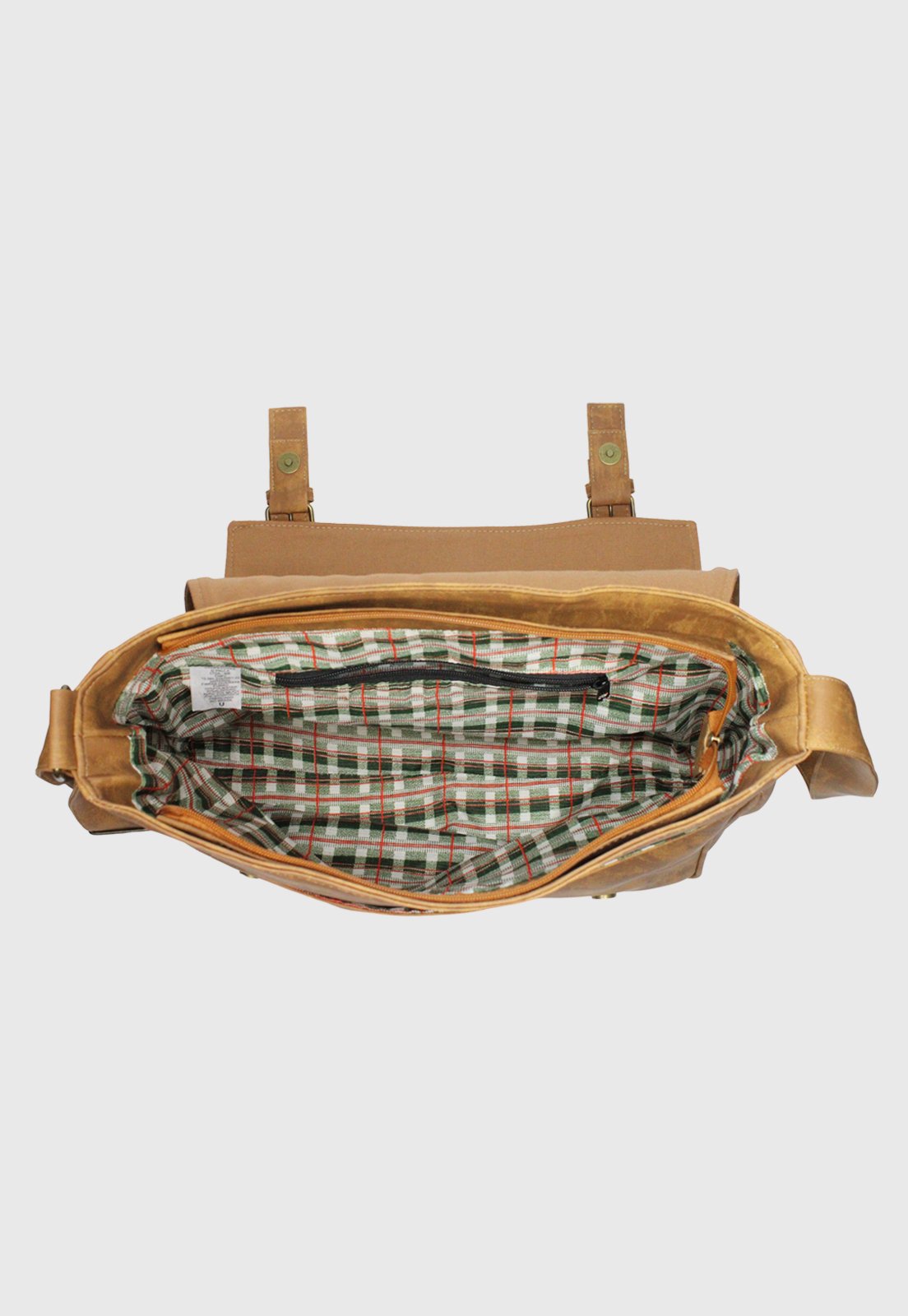 Lennas Bolsa Pasta Carteiro Vintage Caramelo A006 Bege 5