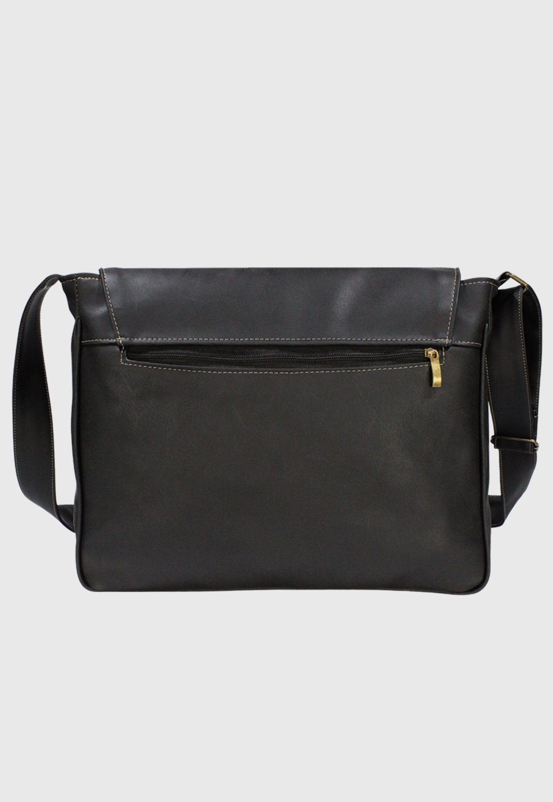 Lennas Bolsa Pasta Carteiro Vintage Preta A006 Preto 3