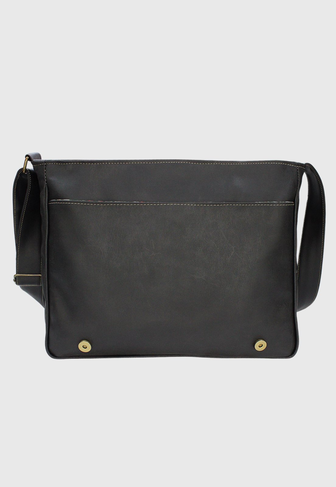 Lennas Bolsa Pasta Carteiro Vintage Preta A006 Preto 4