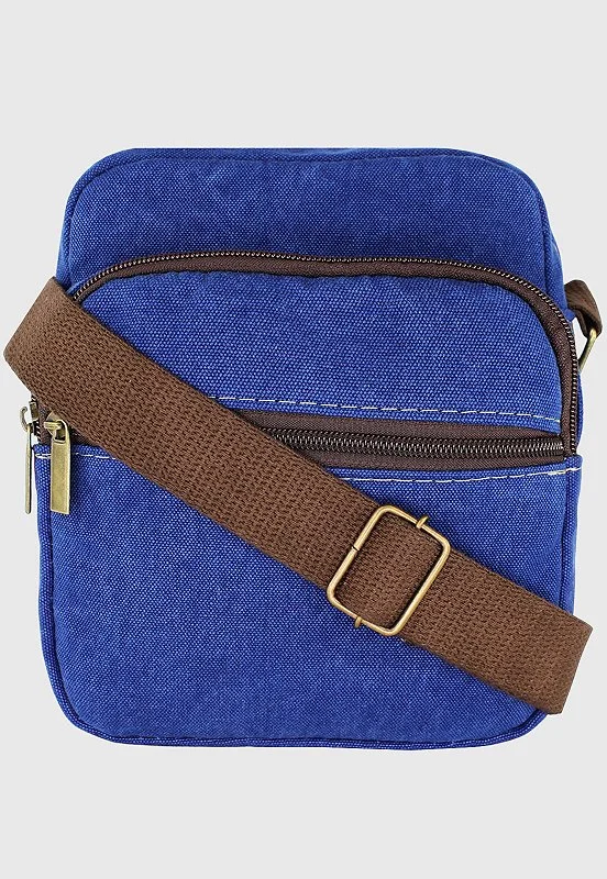 Lennas Shoulder Bag Bolsa Transversal De Lona Tamanho Pequeno Azul A009 Azul 2