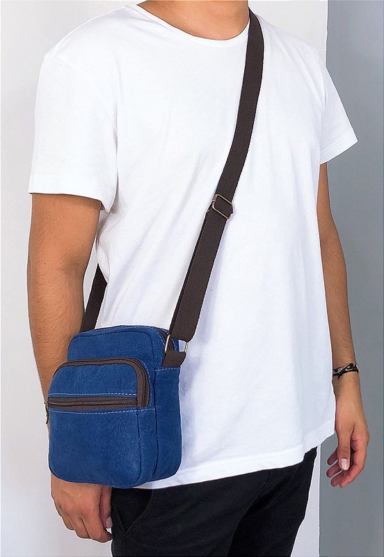 Lennas Shoulder Bag Bolsa Transversal De Lona Tamanho Pequeno Azul A009 Azul 7