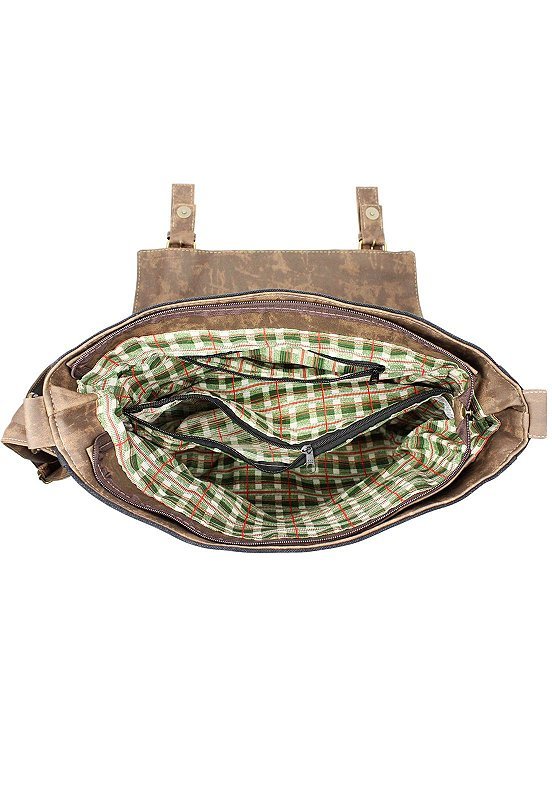 Pasta Lennas Carteiro Vintage Transversal De Lona Cinza A011 Cinza 5