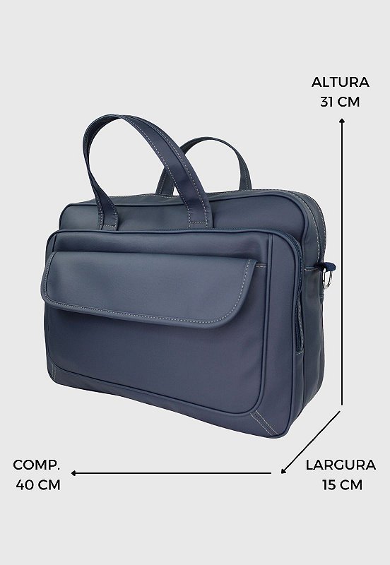 Lennas Bolsa de Mao Pasta Transversal Executiva para Notebook Azul A013 Azul 2