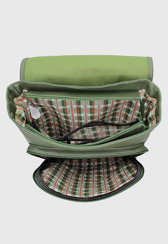 Lennas Mochila Executiva Vintage Material Sintetico Verde LE01 Verde 6