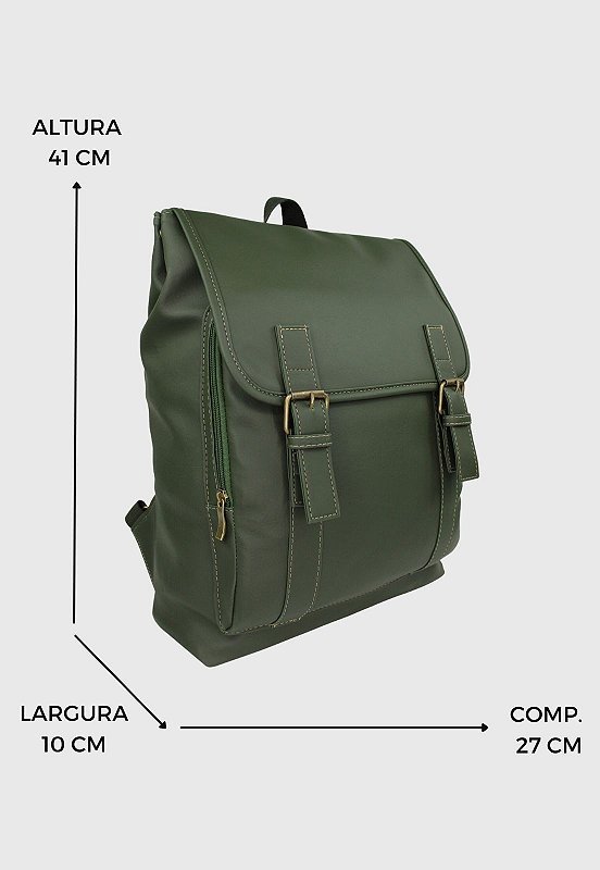 Lennas Mochila Executiva Vintage Material Sintetico Verde LE01 Verde 7