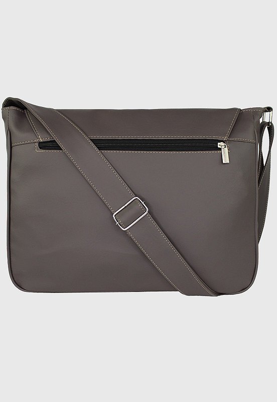 Lennas Pasta Carteiro Transversal Masculina Feminina Cinza LE02 Cinza 4