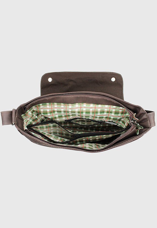 Lennas Pasta Carteiro Transversal Masculina Feminina Marrom LE02 Marrom 5