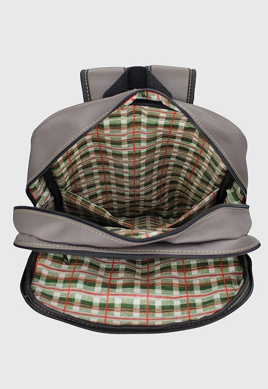 Lennas Mochila Executiva Vintage Masculina Feminina Cinza LE03 Cinza 5