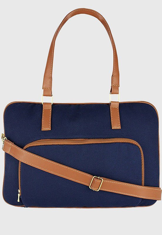 Lennas Pasta Maleta de Mao e Bolsa Transversal Para Notebook Azul LE04 Azul 2