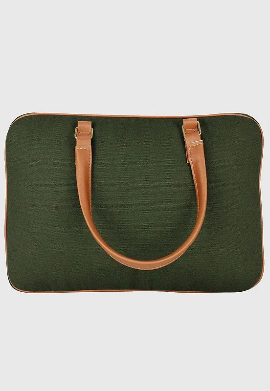 Lennas Pasta Maleta de Mao e Bolsa Transversal Para Notebook Verde LE04 Verde 3