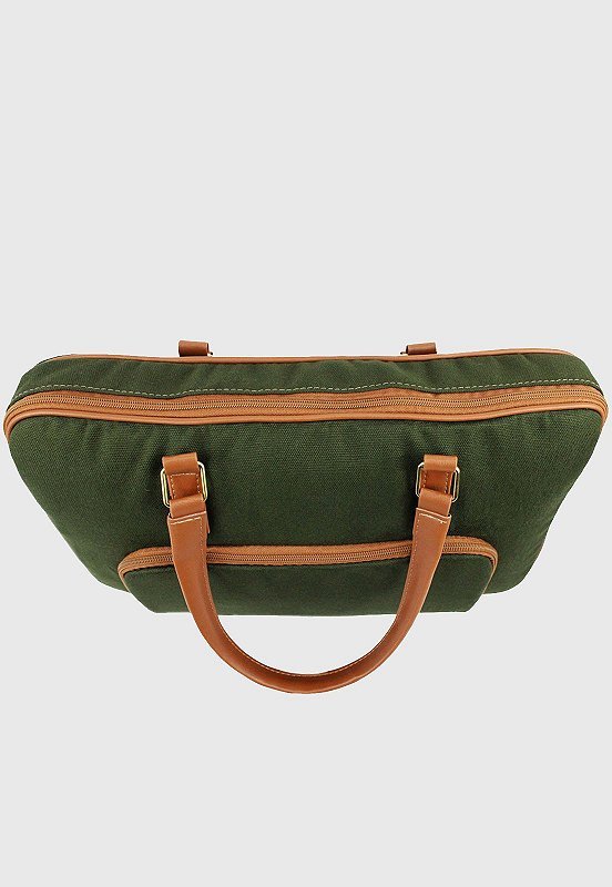 Lennas Pasta Maleta de Mao e Bolsa Transversal Para Notebook Verde LE04 Verde 5