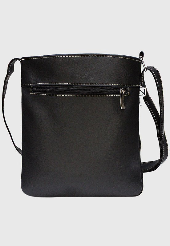 Bolsa Lennas Transversal Basica Tiracolo Feminina Masculina Preta LE05 Preto 5