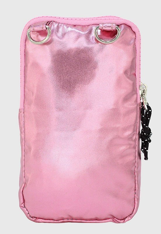 Lennas Shoulder Bag Bolsa Transversal Pequena de Nylon Metalizada Rosa B051 Rosa 3