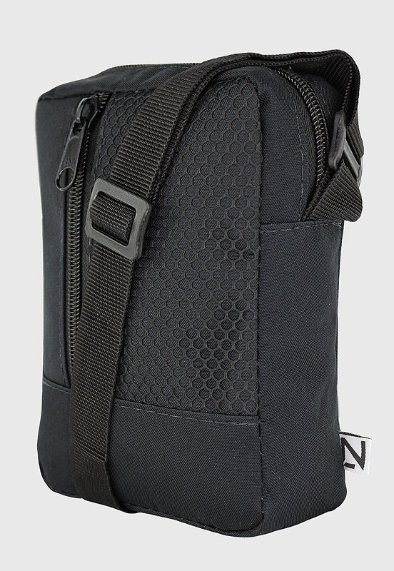Lennas Shoulder Bag Bolsa Transversal Basica de Nylon Preta B066 Preto 2