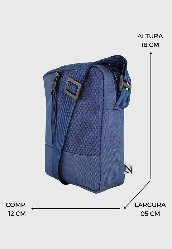 Lennas Shoulder Bag Bolsa Transversal Basica de Nylon Azul B066 Azul 4