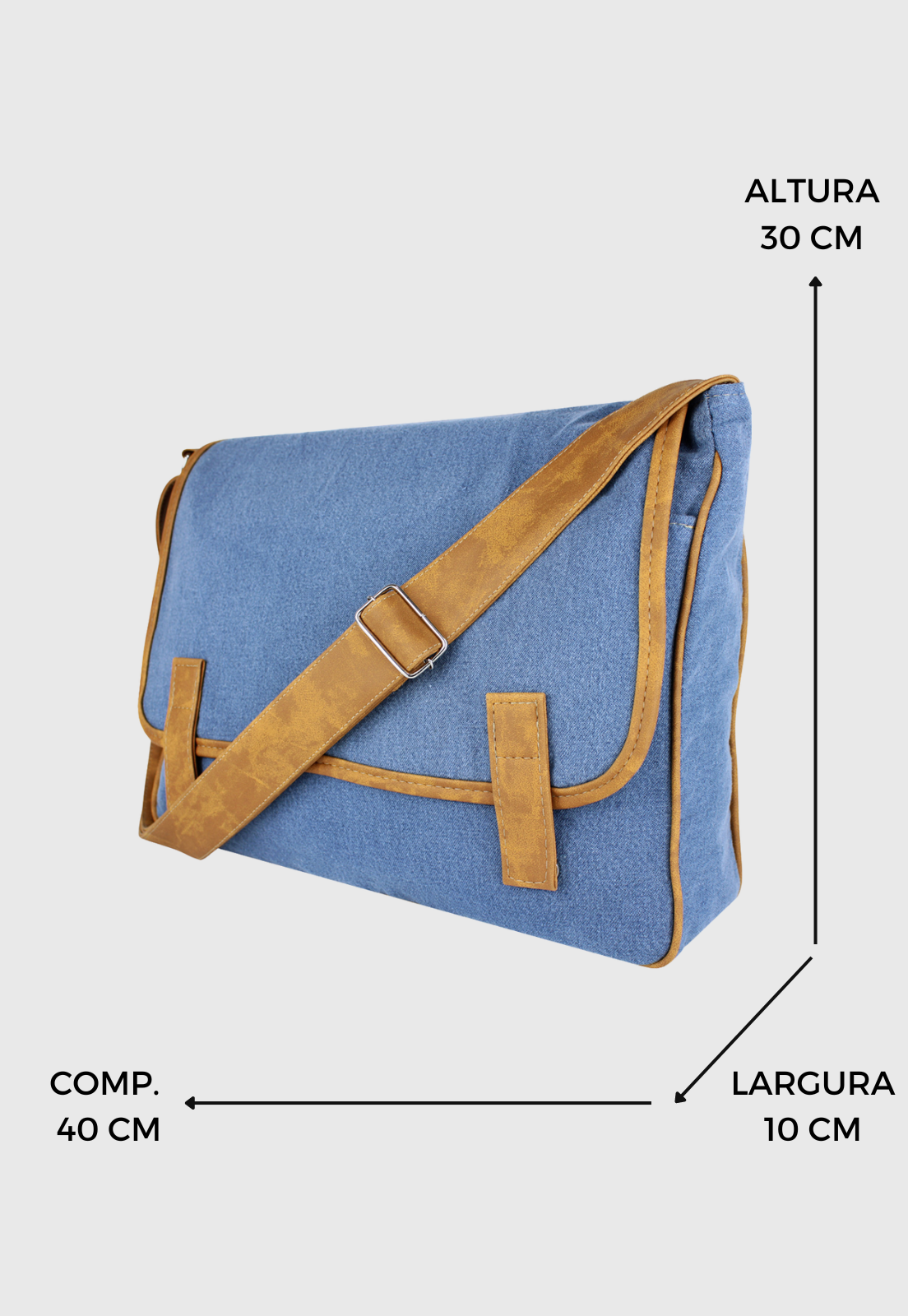 Pasta Carteiro Lennas Transversal Jeans Delave L073 Azul 2