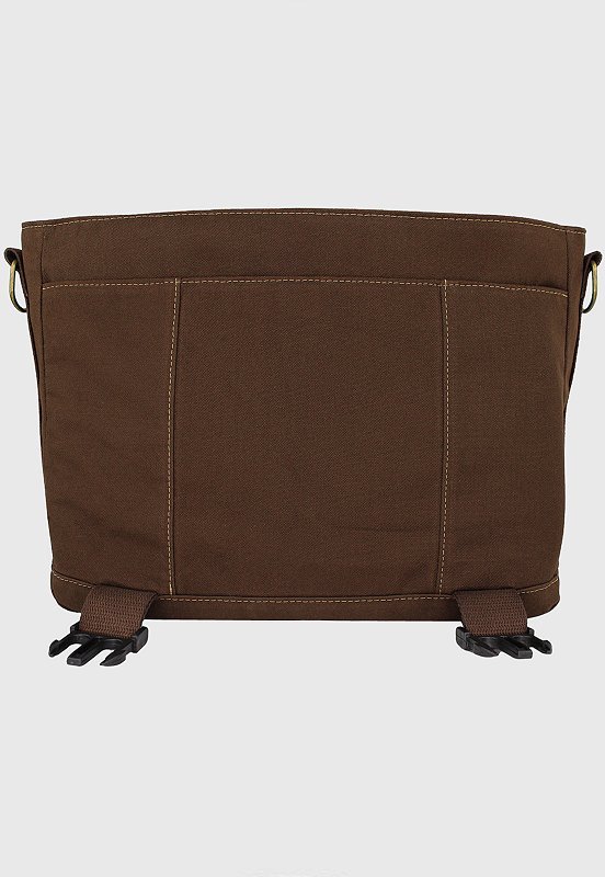 Bolsa Pasta Lennas Carteiro Transversal de Lona Marrrom LE09 Marrom 5