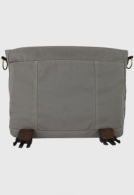Bolsa Pasta Lennas Carteiro Transversal de Lona Cinza LE09 Cinza 4