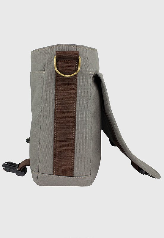 Bolsa Pasta Lennas Carteiro Transversal de Lona Cinza LE09 Cinza 6