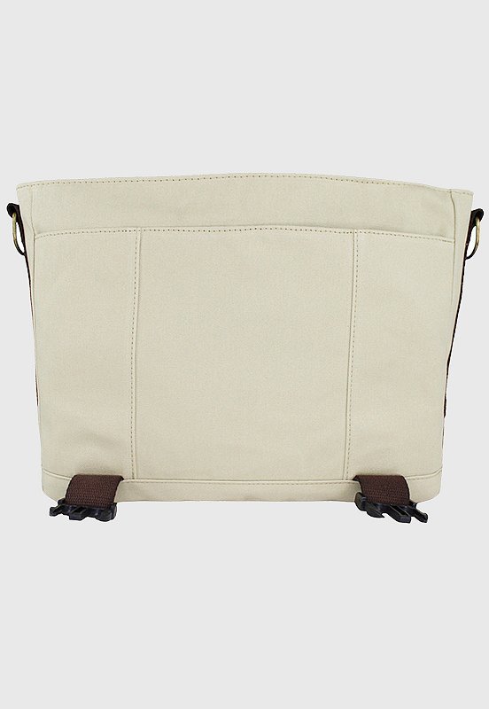 Bolsa Pasta Lennas Carteiro Transversal de Lona Bege LE09 Bege 5