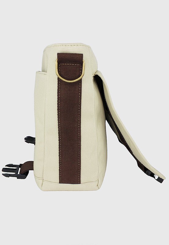 Bolsa Pasta Lennas Carteiro Transversal de Lona Bege LE09 Bege 6