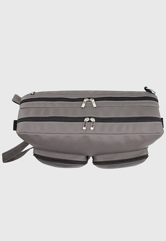 Bolsa Mochila Pasta Transversal Executiva Material Sintetico Cinza LE10 Cinza 6
