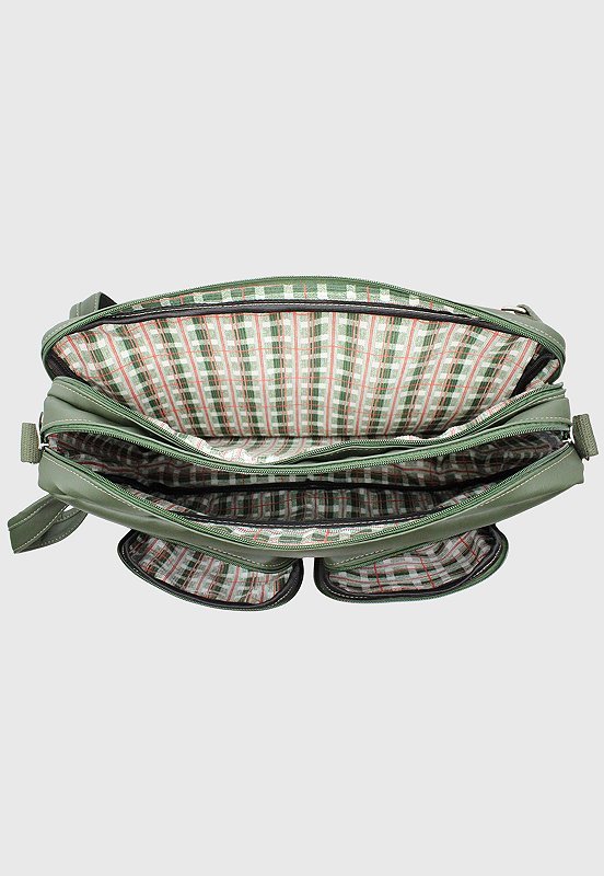 Bolsa Mochila Pasta Transversal Executiva Material Sintetico Verde LE10 Verde 7
