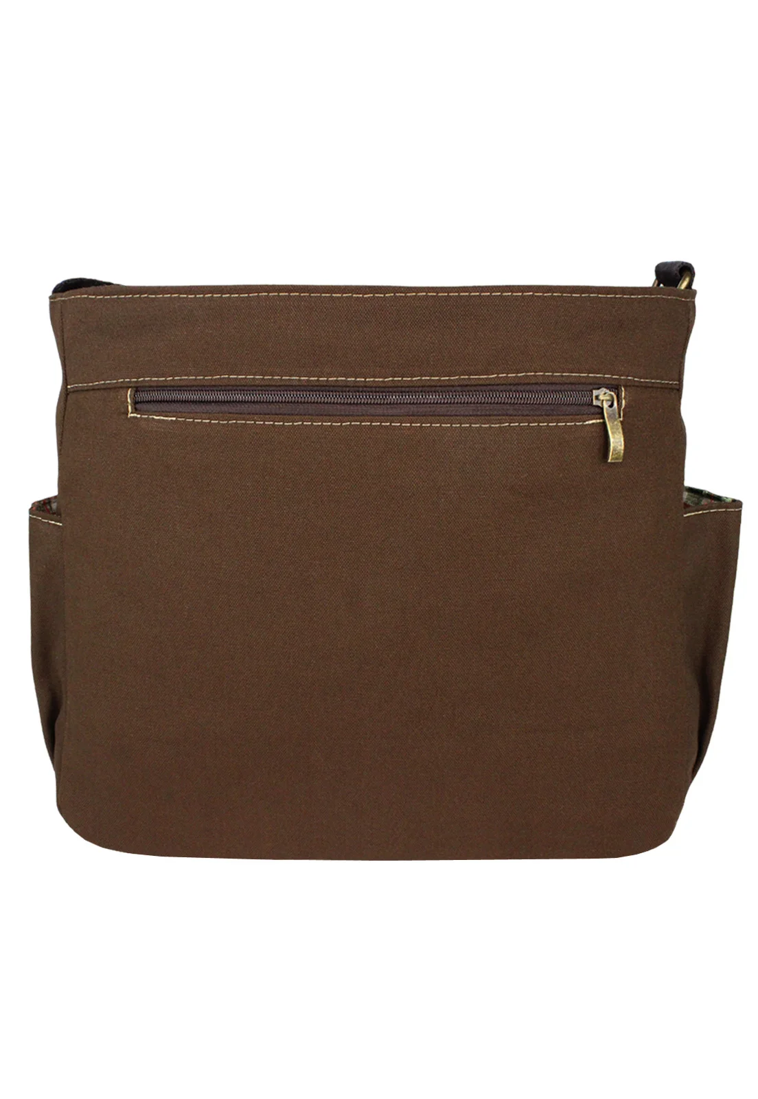 Lennas Bolsa Tote Bag Tiracolo de Lona Tamanho Grande Marrom A023 Marrom 4