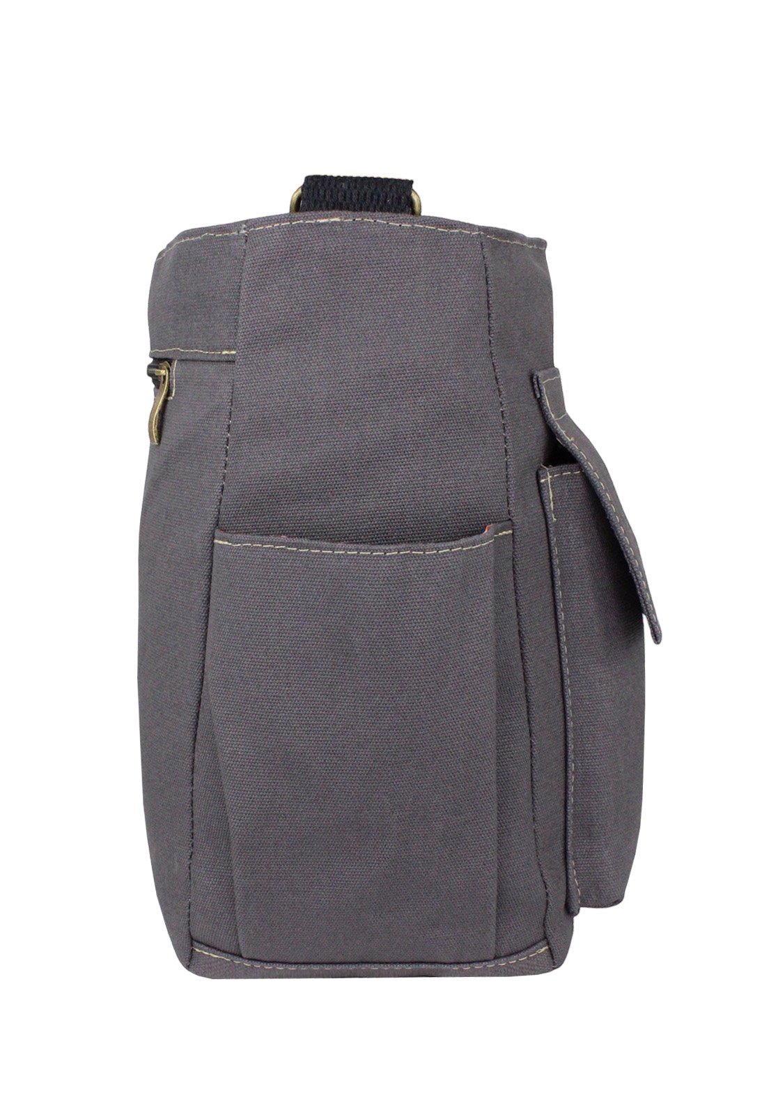 Lennas Bolsa Tote Bag Tiracolo de Lona Tamanho Grande Cinza A023 Cinza 3