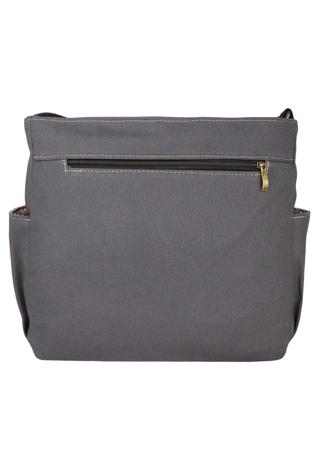 Lennas Bolsa Tote Bag Tiracolo de Lona Tamanho Grande Cinza A023 Cinza 4