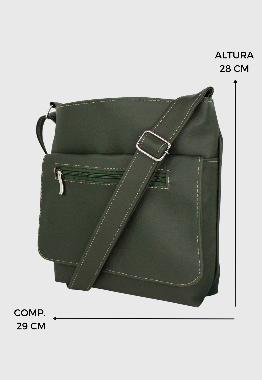 Lennas Bolsa Transversal Basica Material Sintetico Verde L007 Verde 2