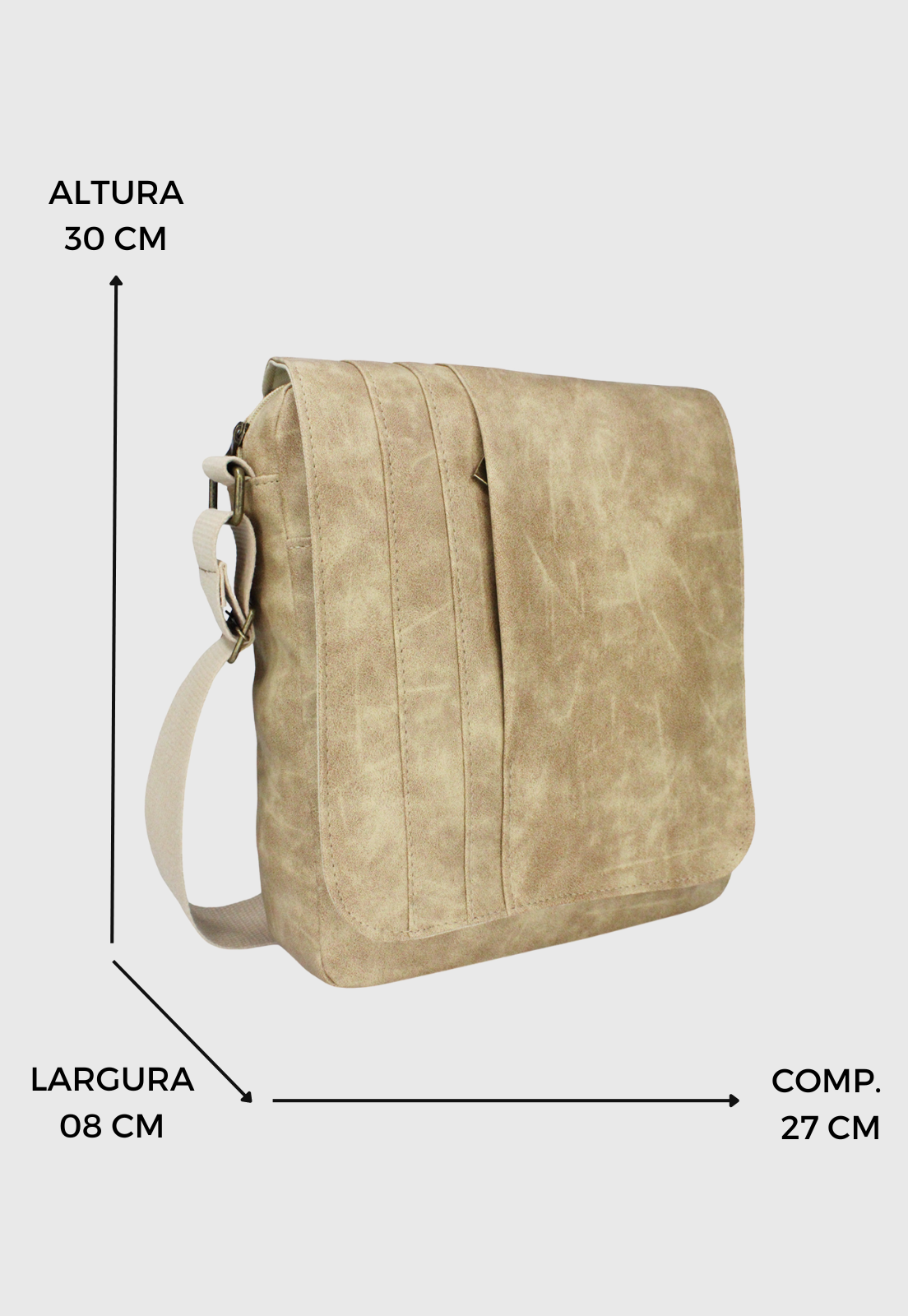 Lennas Bolsa Transversal Tiracolo Material Sintetico Bege L096 Bege 6