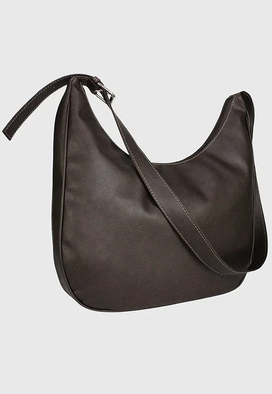 Hobo Bag Bolsa Transversal Tamanho Grande Casual Marrom LE11 Marrom 2